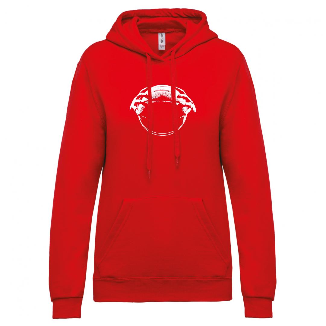 BASKET HANDS felpa cappuccio donna