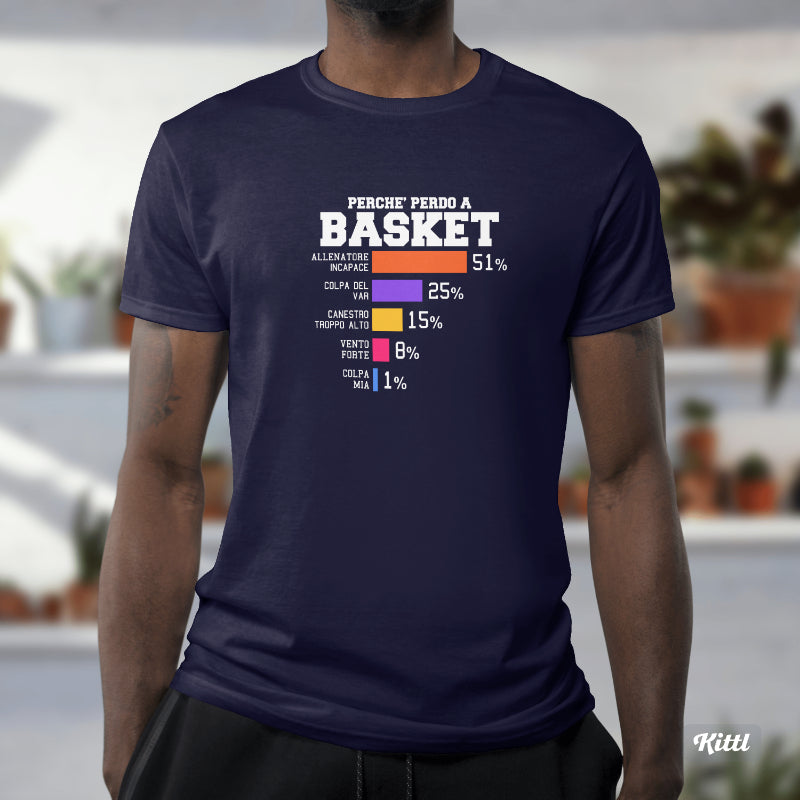 PERCHè PERDO A BASKET t-shirt uomo