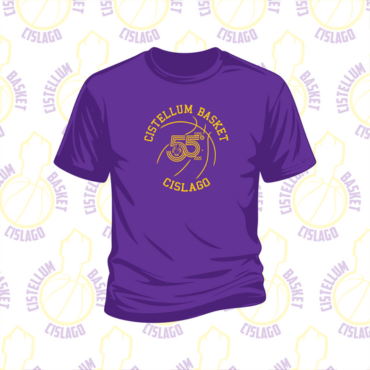 CISLAGO BASKET t-shirt 55° VIOLA maniche corte bimbo