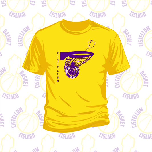 CISLAGO BASKET t-shirt GIALLA allenamento bimbo