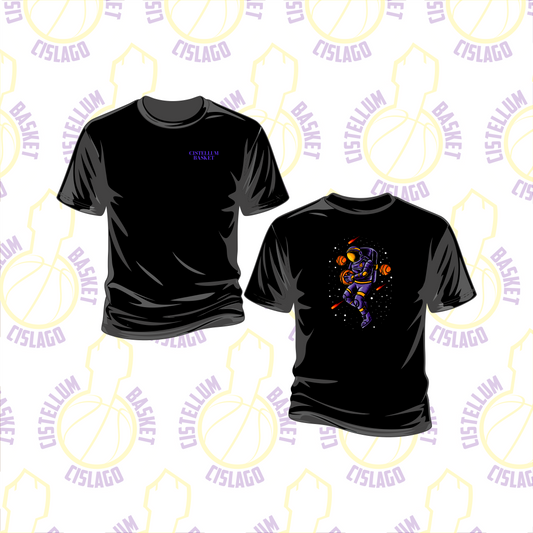 CISLAGO BASKET t-shirt Space NERA maniche corte bimbo
