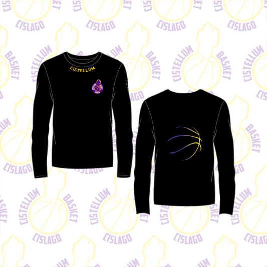 CISLAGO BASKET T-shirt NERA maniche lunghe