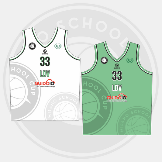 LEONARDO DA VINCI canotta basket double